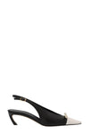 bico two-color leather slingbacks