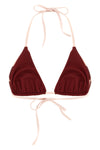 fendis triangle bikini top defines the codes of luxury beachwear through a high