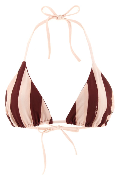 fendis triangle bikini top defines the codes of luxury beachwear through a high