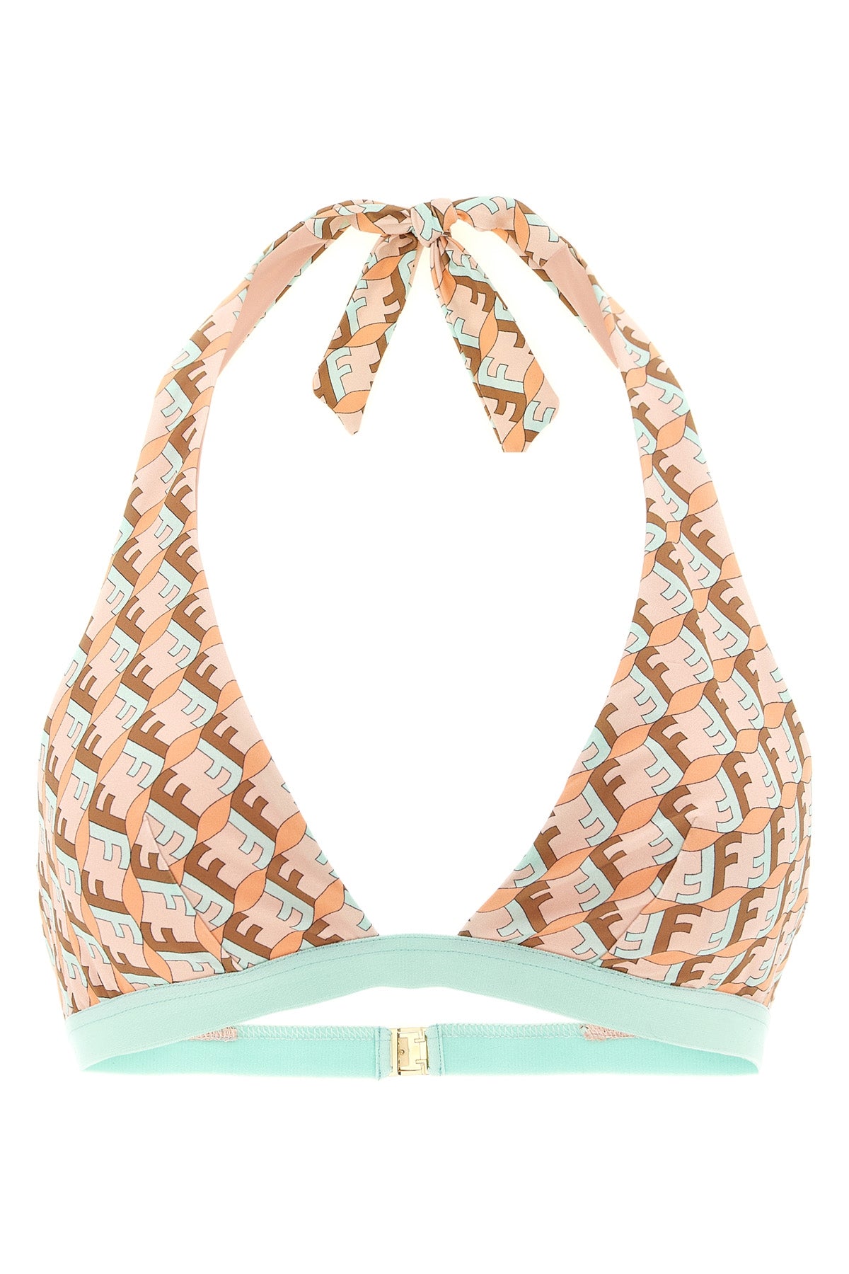 the fendi bikini top redefines beachwear aesthetics through a triangle silhouett