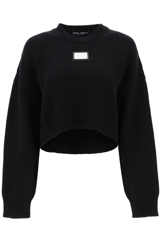 logo plaque cropped sweater