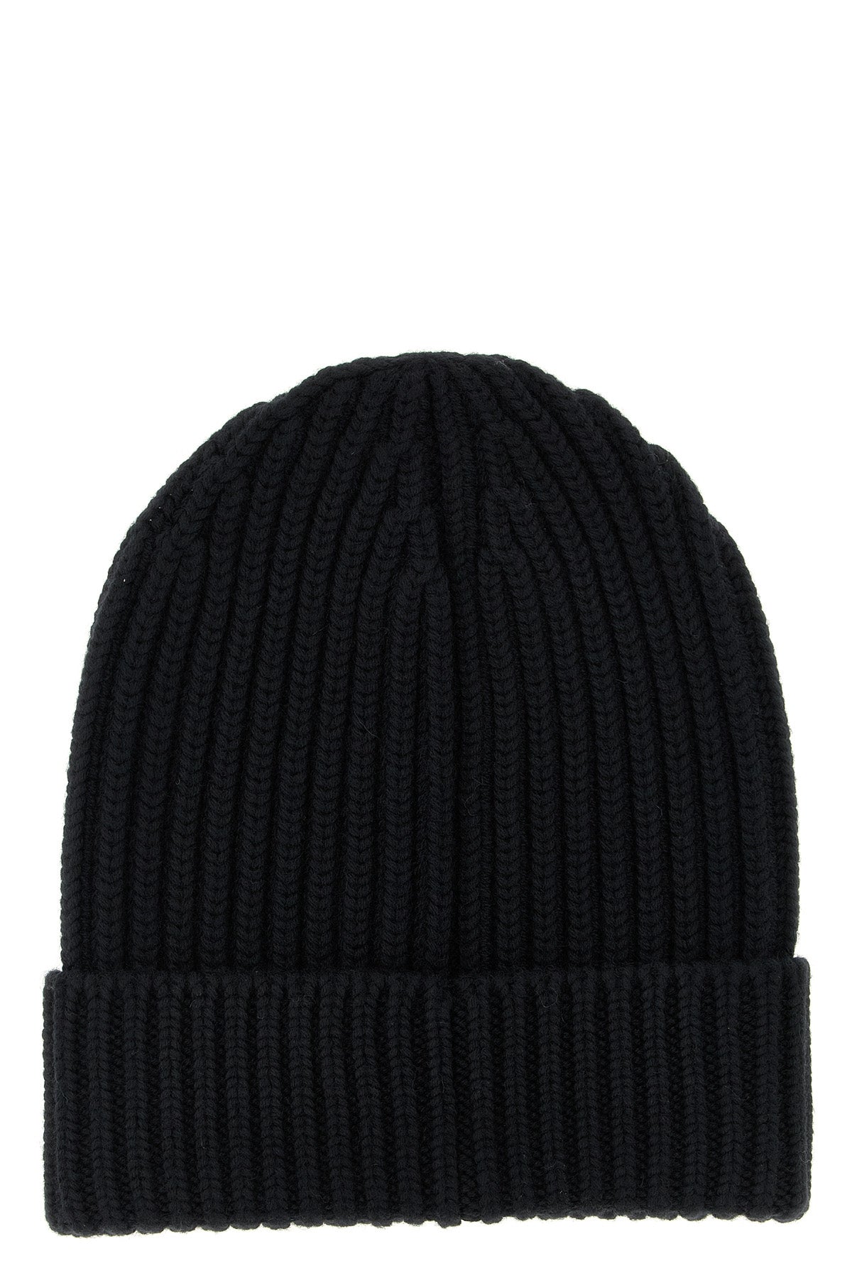 turn-up wool knit beanie