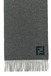 double-sided scarf in a fine wool and cashmere combination