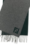 double-sided scarf in a fine wool and cashmere combination