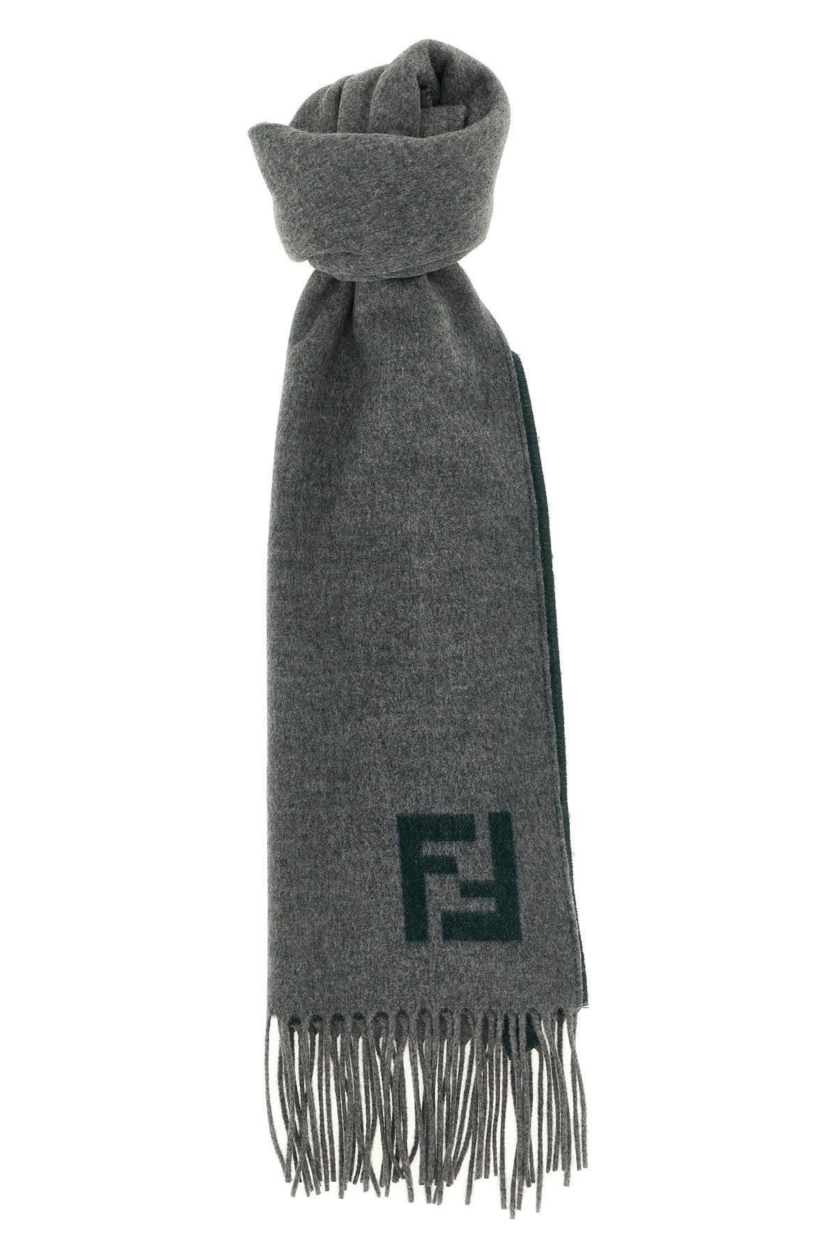 double-sided scarf in a fine wool and cashmere combination