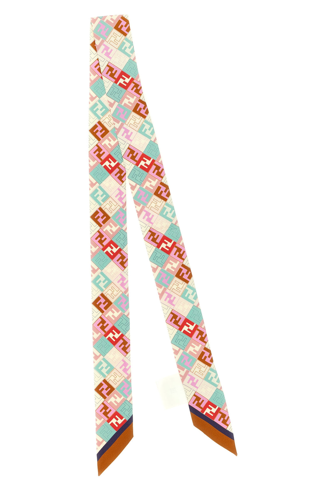 FENDI OS bandeau wrappy double-sided patterned silk