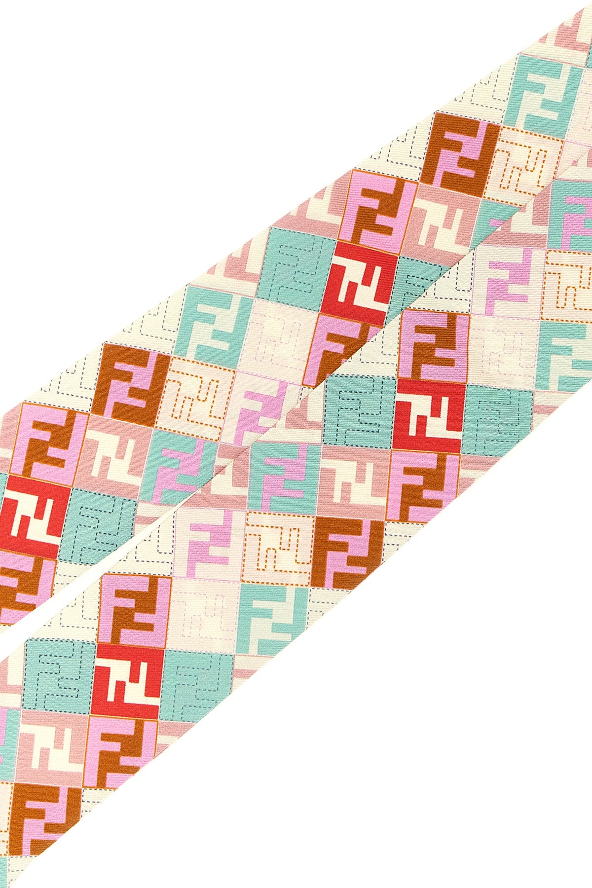 bandeau wrappy double-sided patterned silk