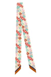 bandeau wrappy double-sided patterned silk