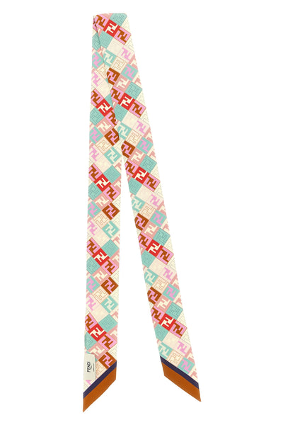 bandeau wrappy double-sided patterned silk