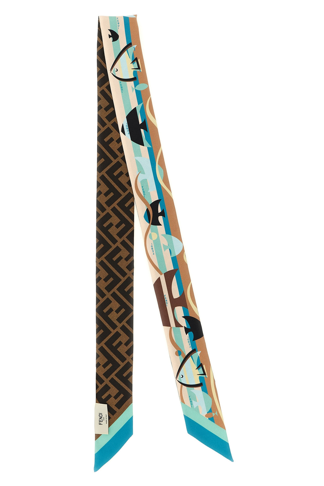 FENDI OS the fendi wrappy pure silk bandeau is an extremely versatile accessory