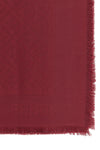 the fendi shawl is distinguished by a square silhouette