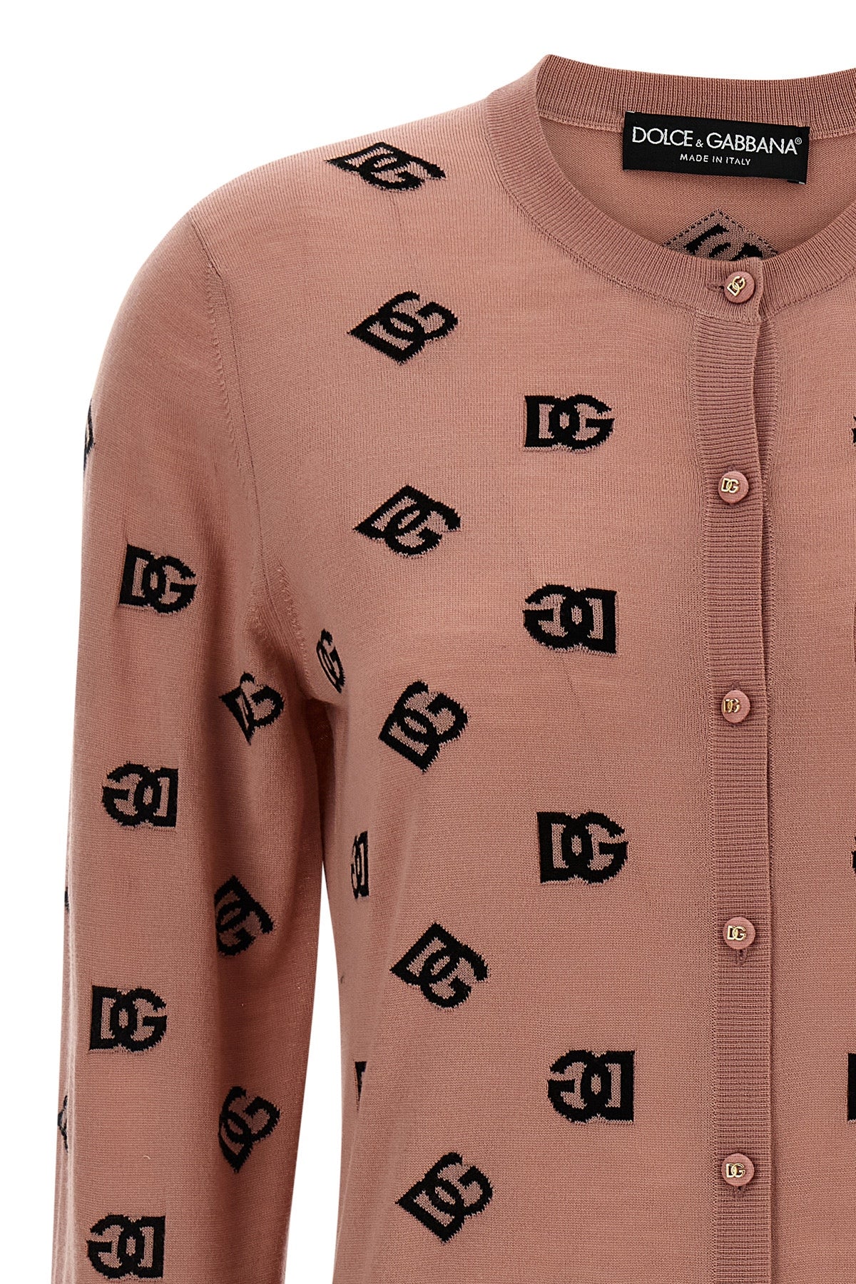 cardigan in wool and silk blend