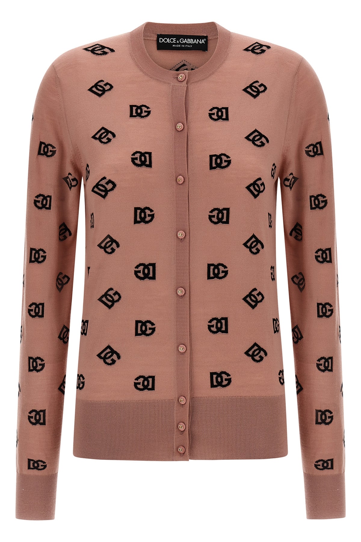 cardigan in wool and silk blend