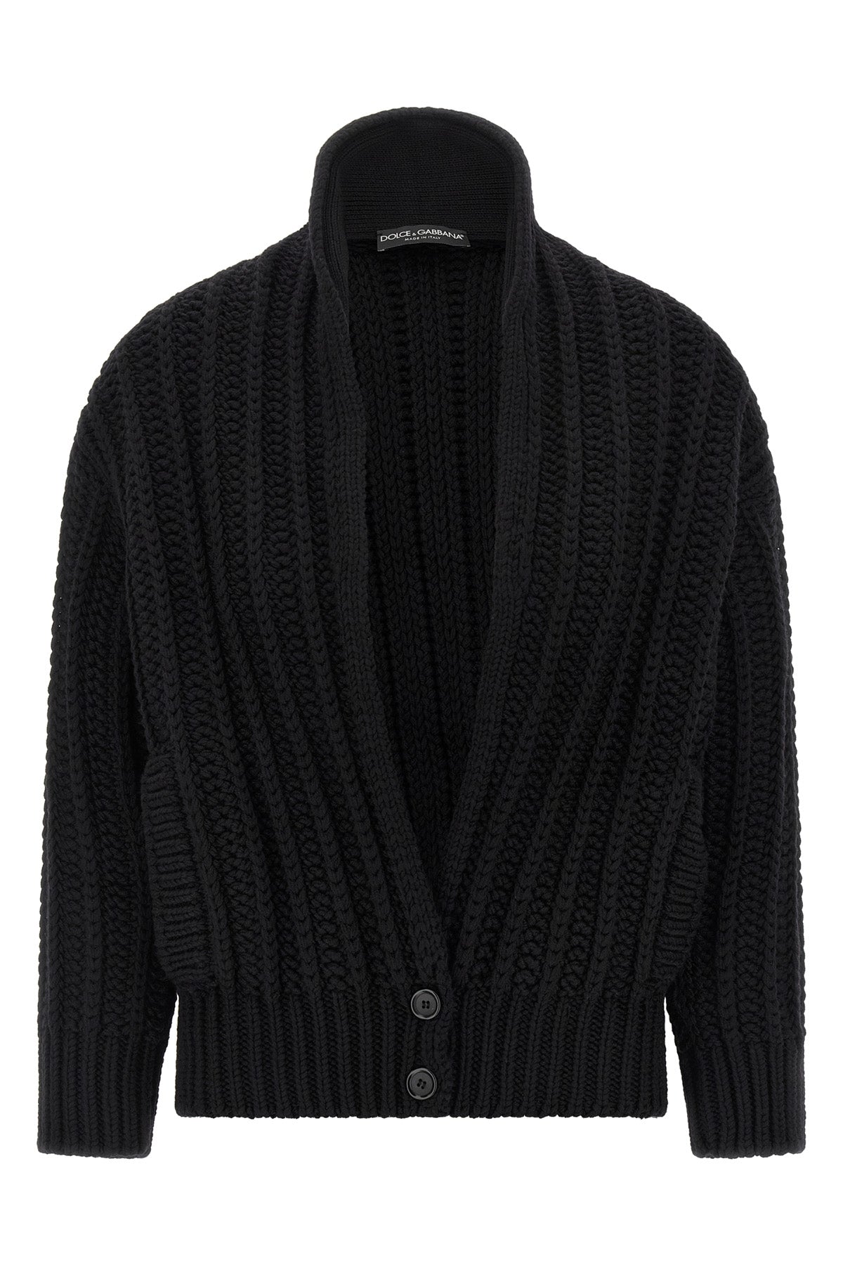 coarse wool cardigan