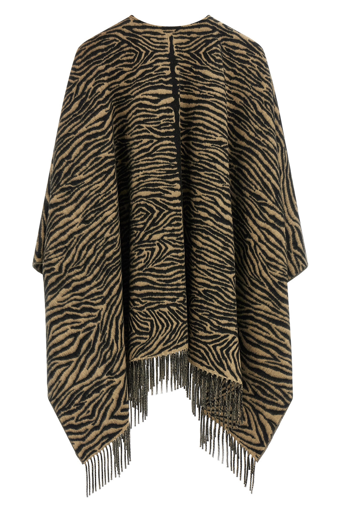 FENDI OS the fendi poncho defines the silhouette through fluid volumes and an open constr