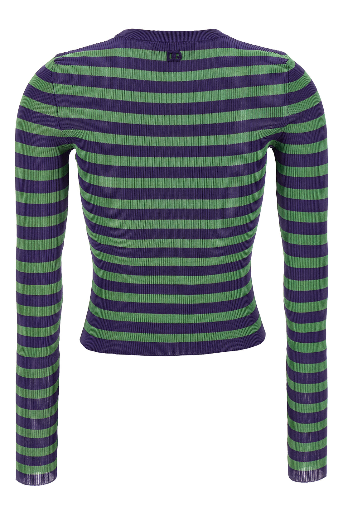 DOLCE &amp; GABBANA 42 striped stretch viscose ribbed sweater