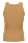 tank top in stretch ribbed fabric