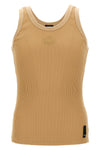 tank top in stretch ribbed fabric
