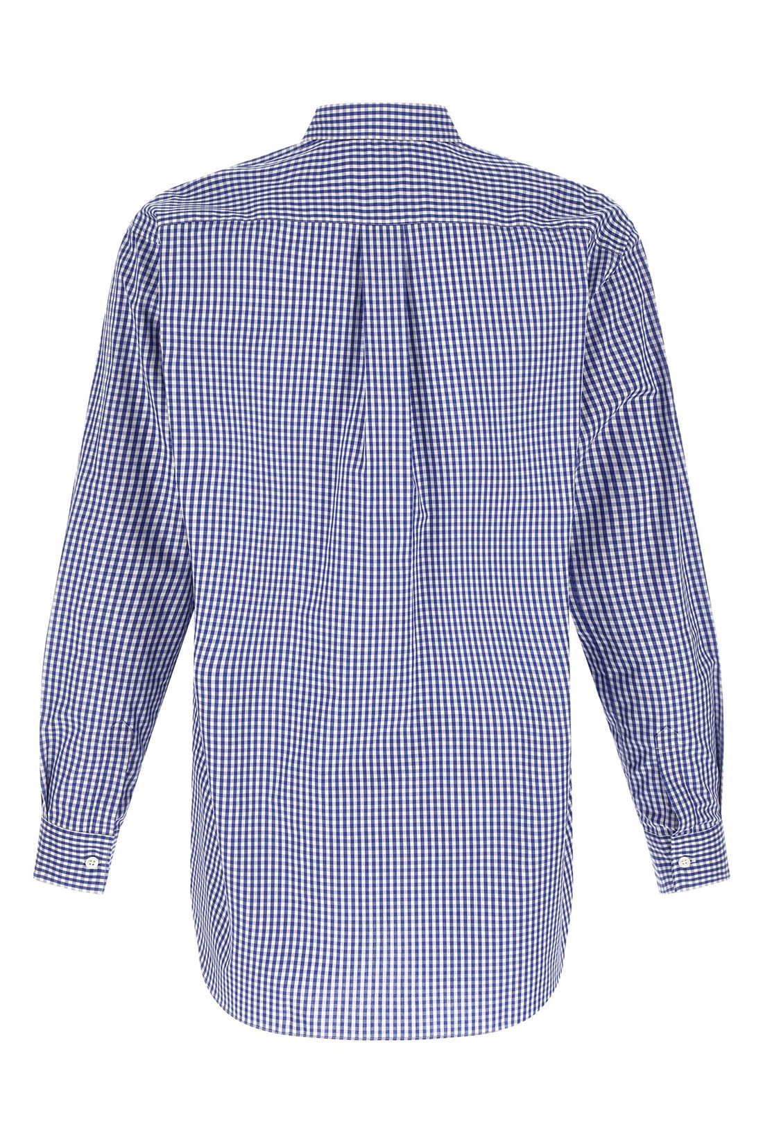 COMME DES GARCONS SHIRT L vichy print cotton poplin shirt