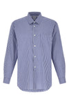 vichy print cotton poplin shirt