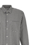 vichy print cotton poplin shirt