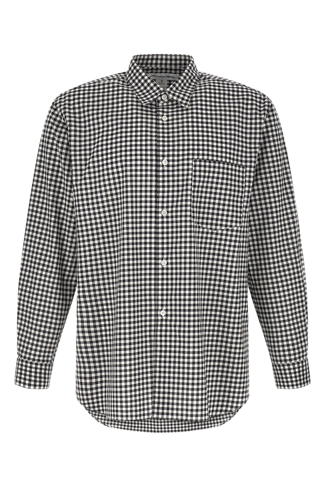 COMME DES GARCONS SHIRT L vichy print cotton poplin shirt