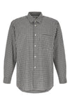 vichy print cotton poplin shirt