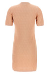 mini dress in cotton and viscose yarn