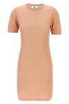 mini dress in cotton and viscose yarn