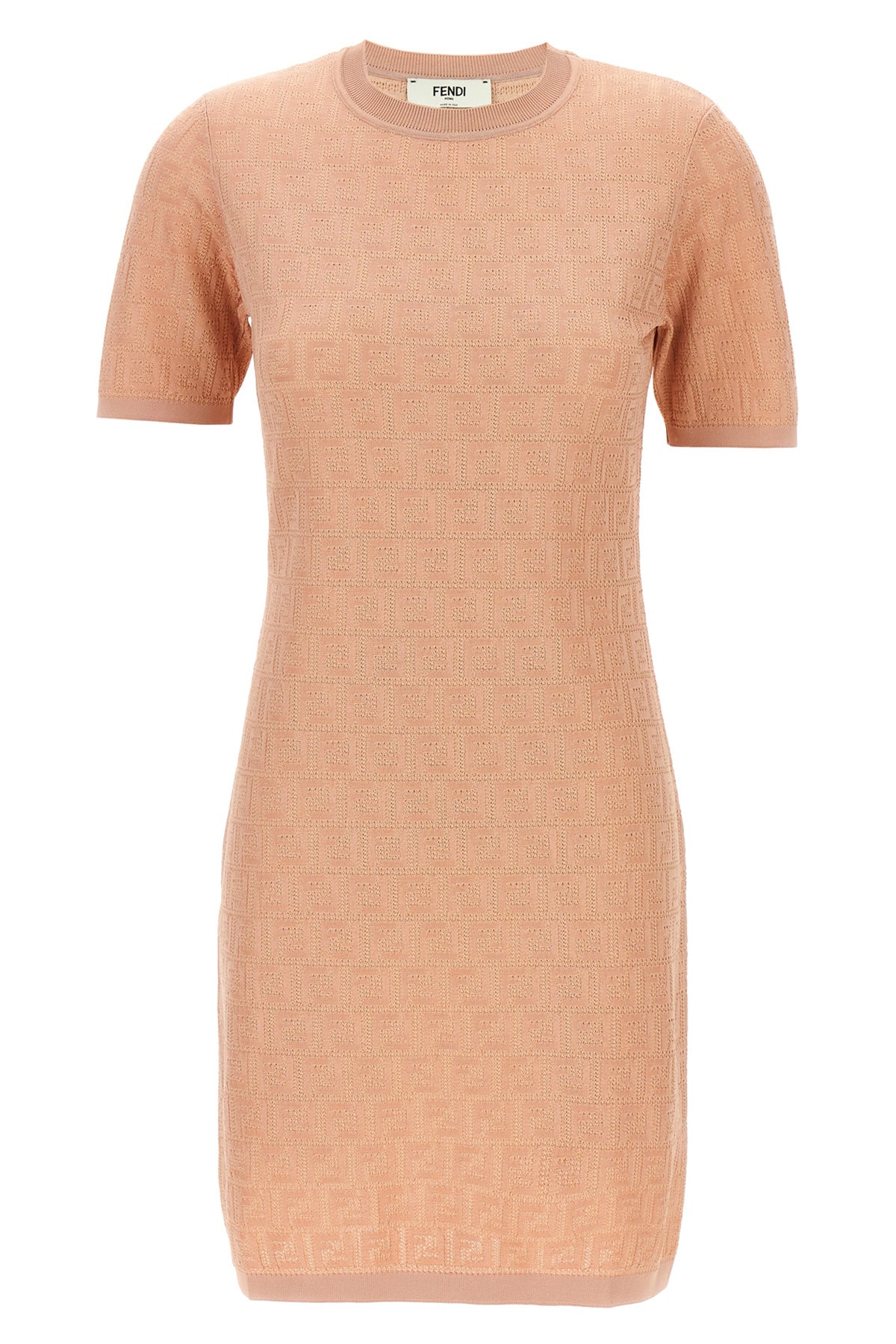 mini dress in cotton and viscose yarn