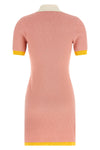 ff jacquard color-block stretch cotton and silk blend minidress