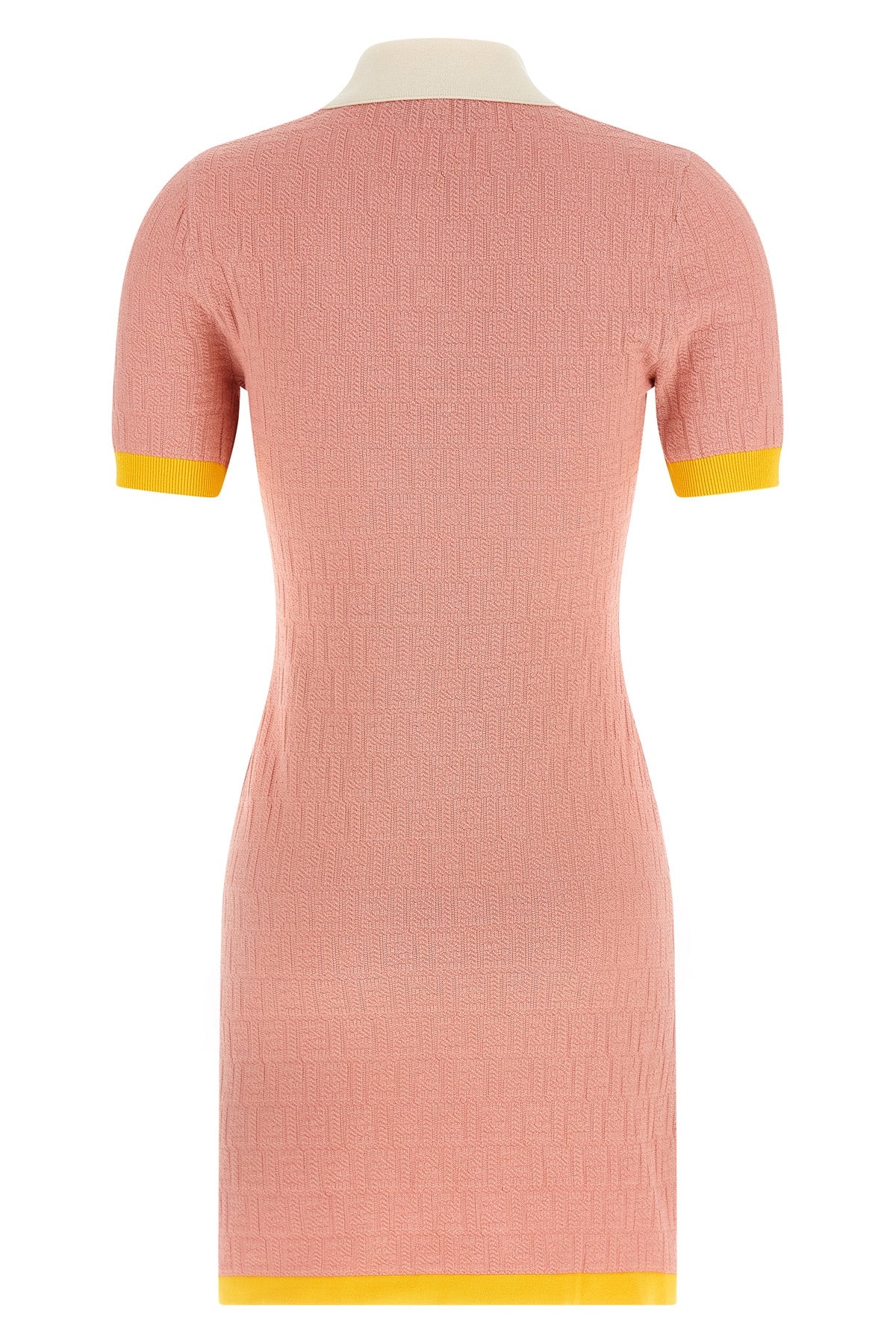 ff jacquard color-block stretch cotton and silk blend minidress