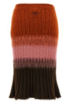 midi skirt in wool and mohair