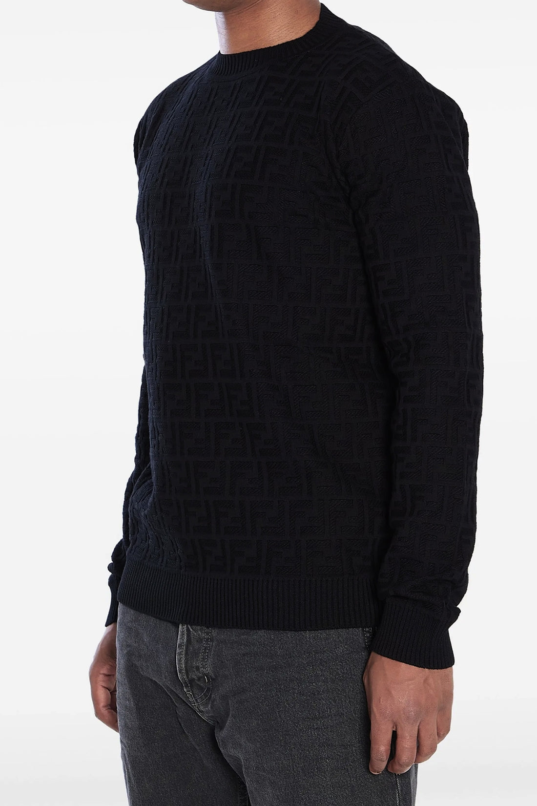 FENDI 50 ff jacquard all-over cotton sweater