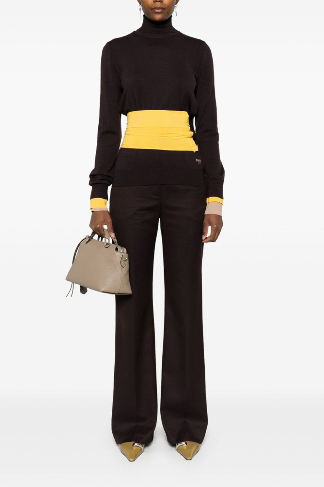 FENDI 40 wool turtleneck sweater