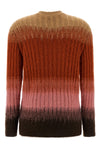 vanisé ribbed knit sweater of mohair blend and dégradé patterned wool
