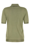 polo shirt in shiny viscose extra fine yarn