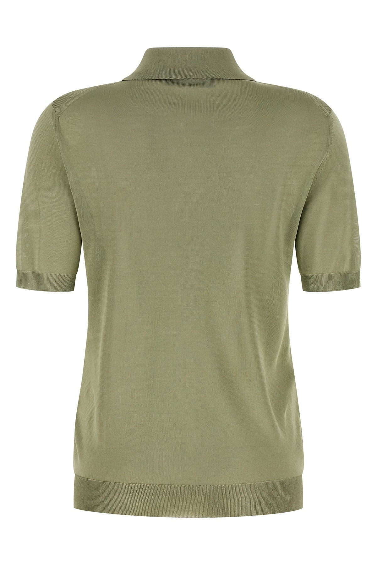polo shirt in shiny viscose extra fine yarn