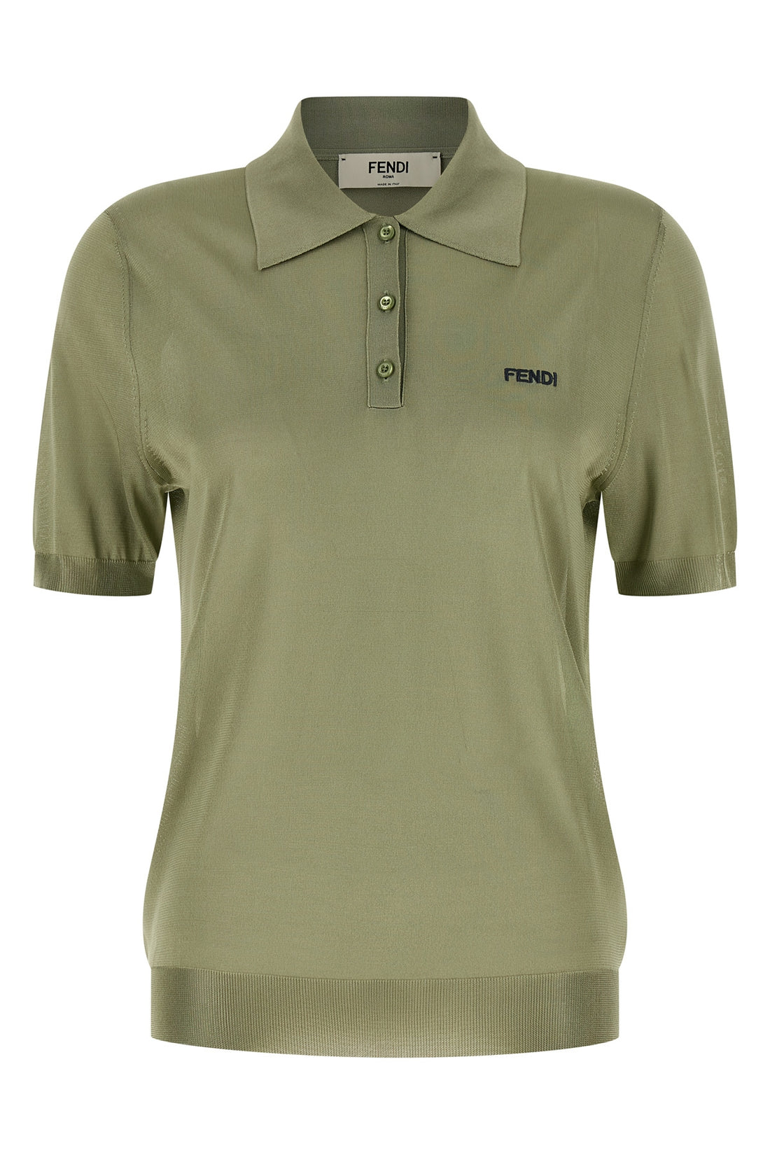FENDI 40 polo shirt in shiny viscose extra fine yarn