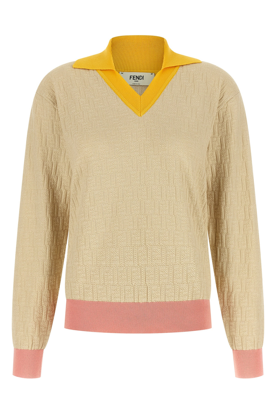 FENDI 38 cotton and silk yarn sweater