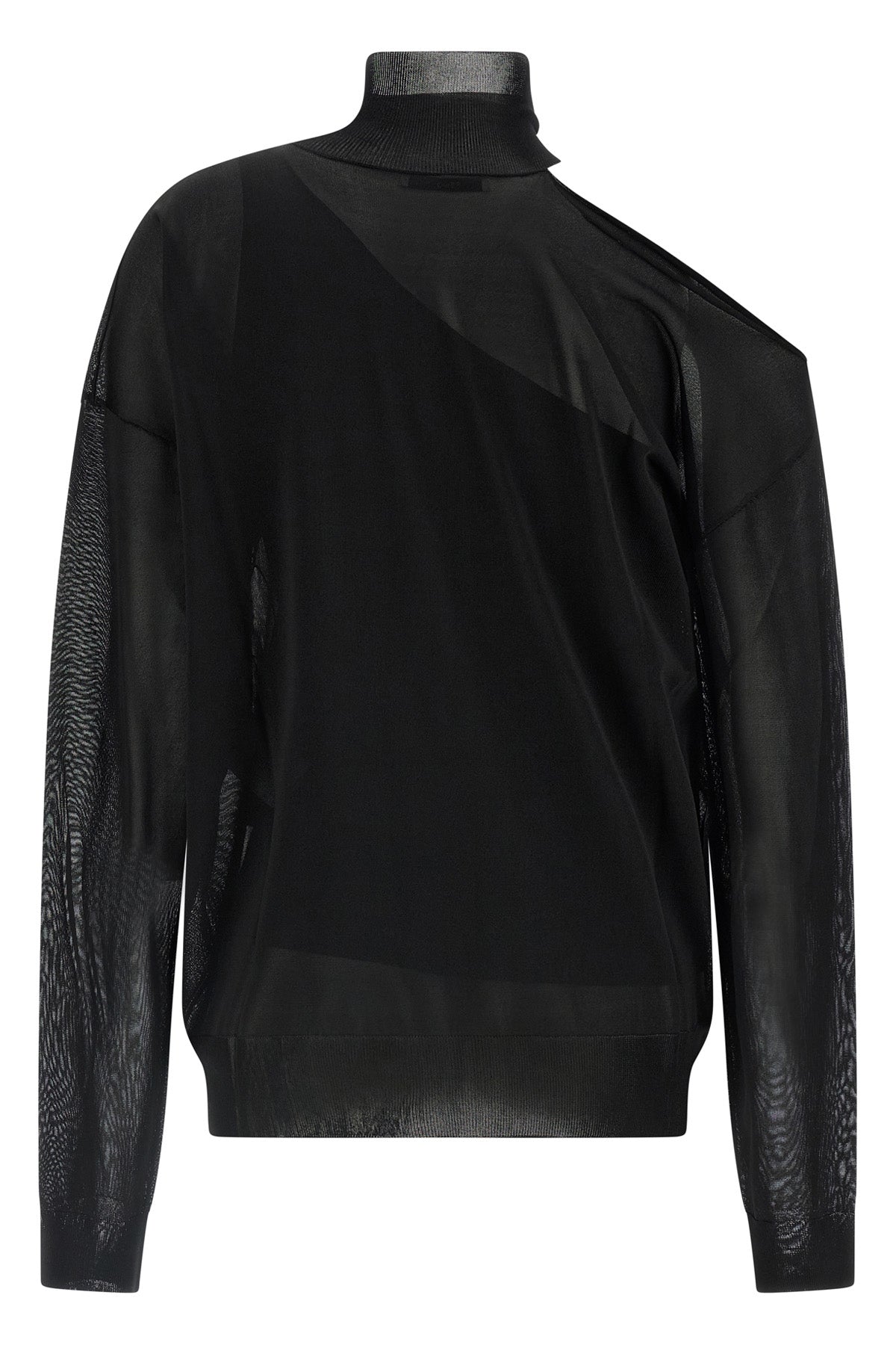the fendi black jersey redefines the codes of knitwear through a sophisticated p
