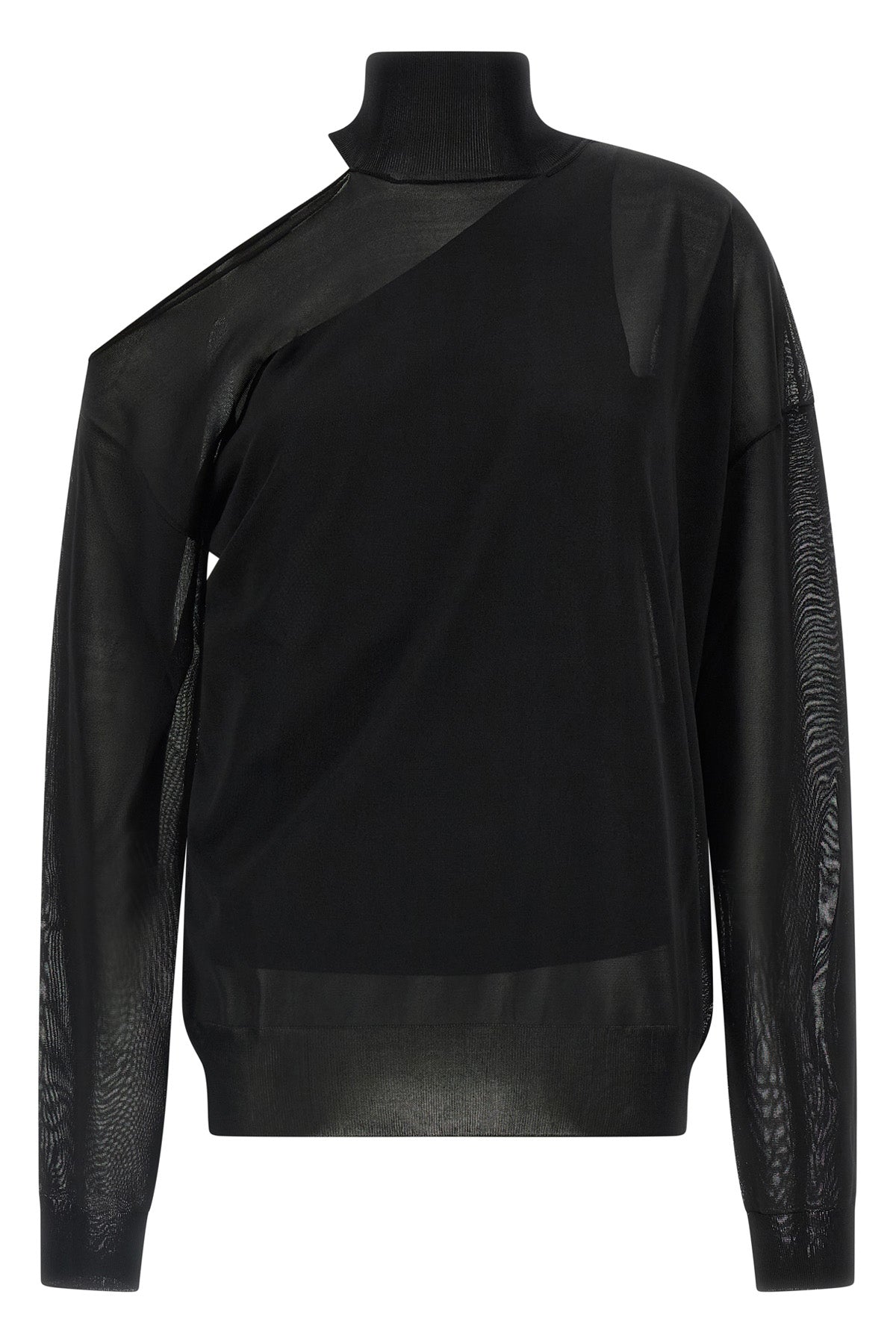 the fendi black jersey redefines the codes of knitwear through a sophisticated p