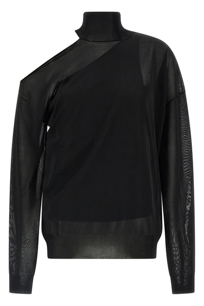 the fendi black jersey redefines the codes of knitwear through a sophisticated p
