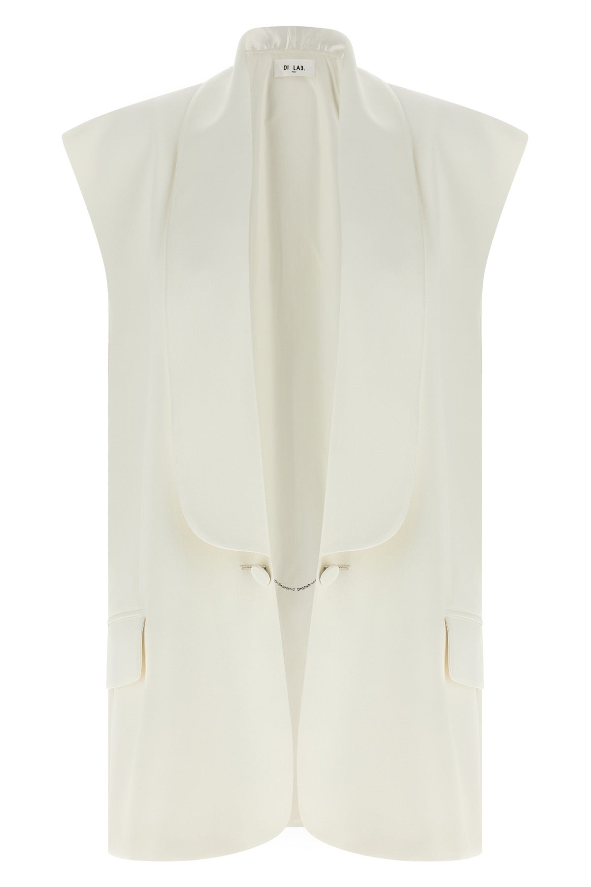 tuxedo-style viscose vest