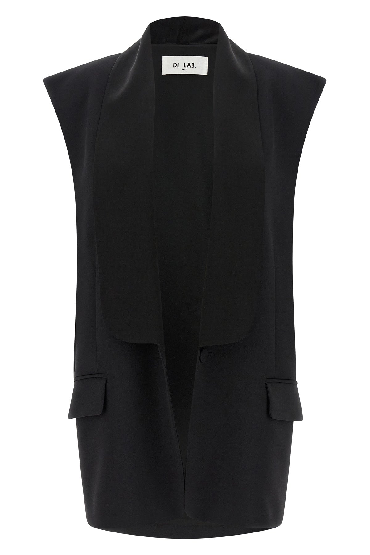 tuxedo-style viscose vest