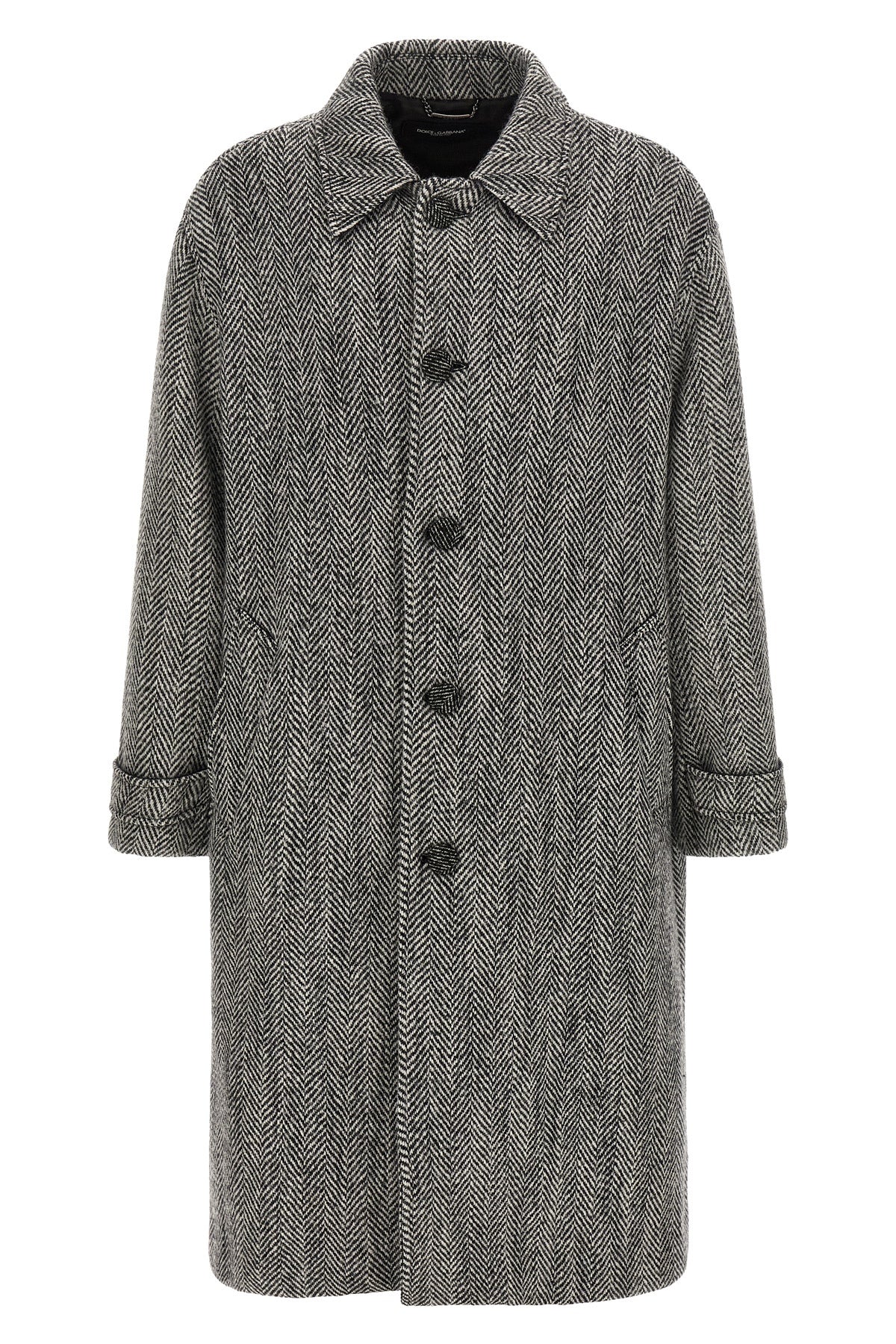 the dolce & gabbana in chevron coat