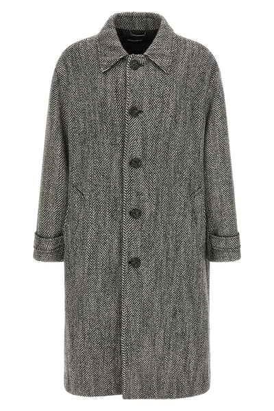 the dolce & gabbana in chevron coat