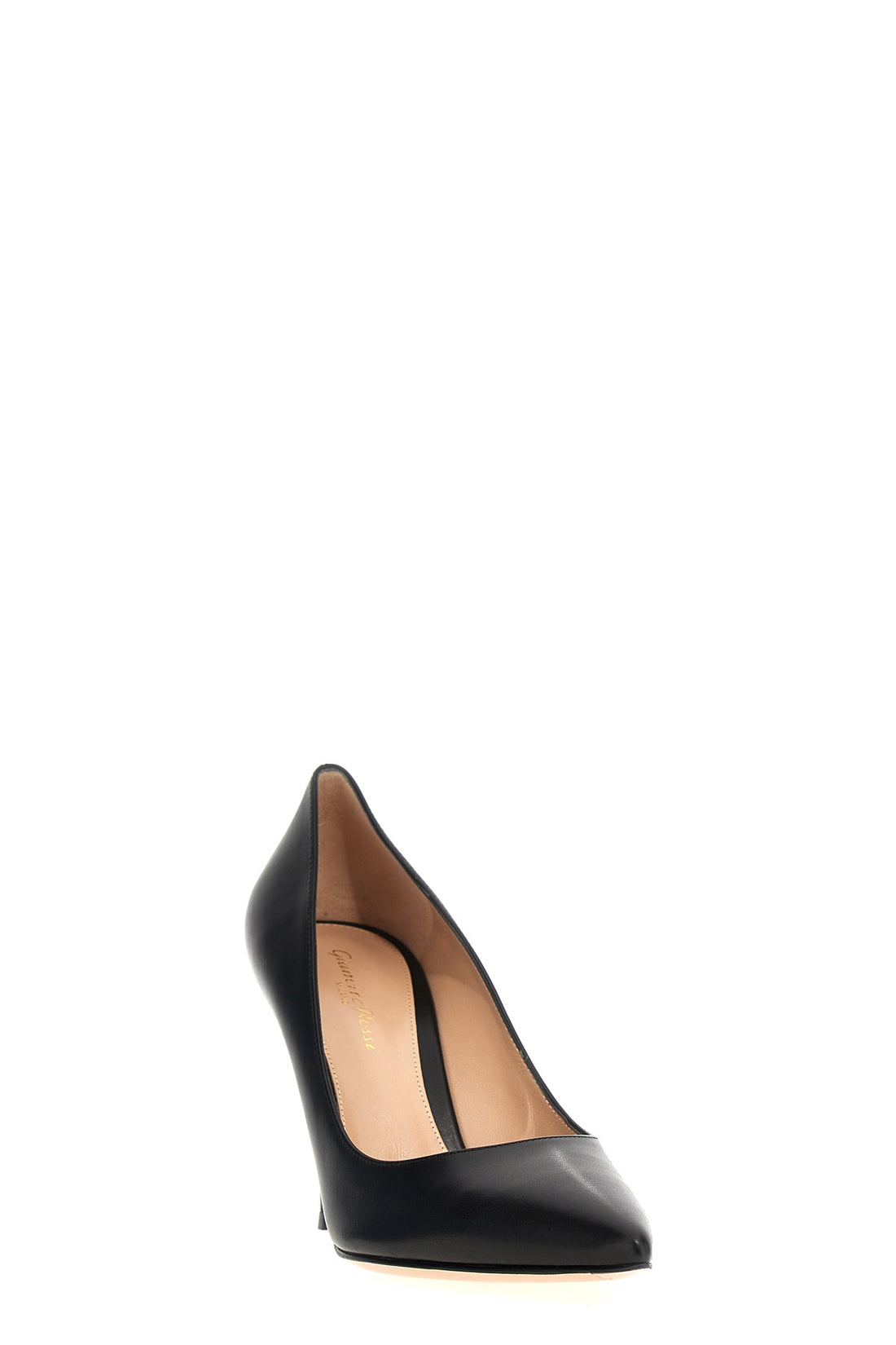 GIANVITO ROSSI 36 black leather pointy toe stiletto heels