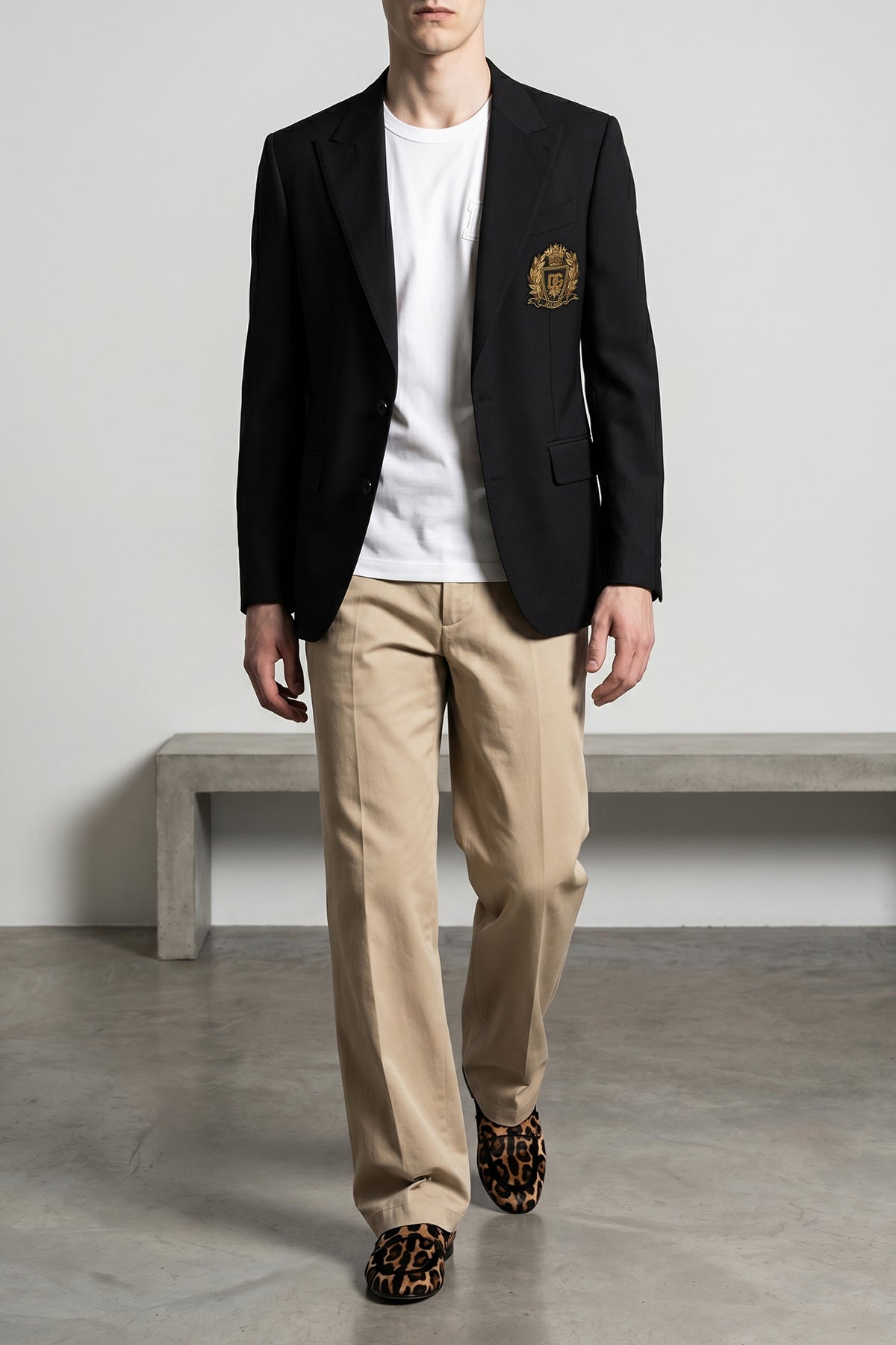 bistretch wool canvas single-breasted blazer