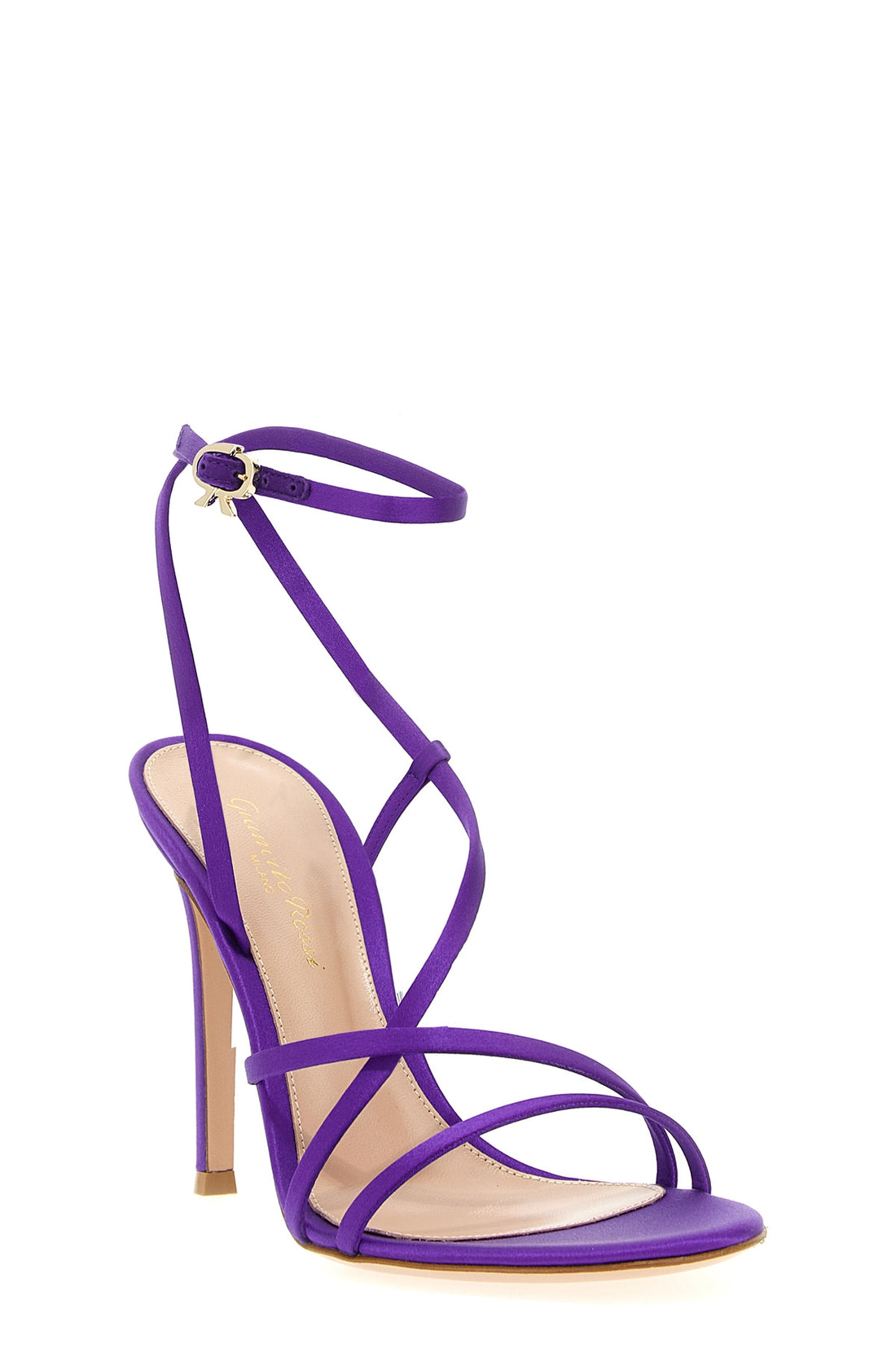 GIANVITO ROSSI 36 orchid sandals in crêpe satin